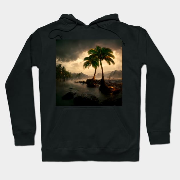 Tropical island #2 Hoodie by endage